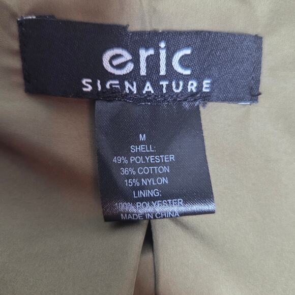 Eric Signature Olive Embellished Cropped Jacket lined Sz Medium - Picture 7 of 9